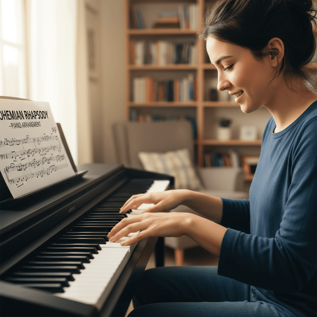 Popular song piano lesson