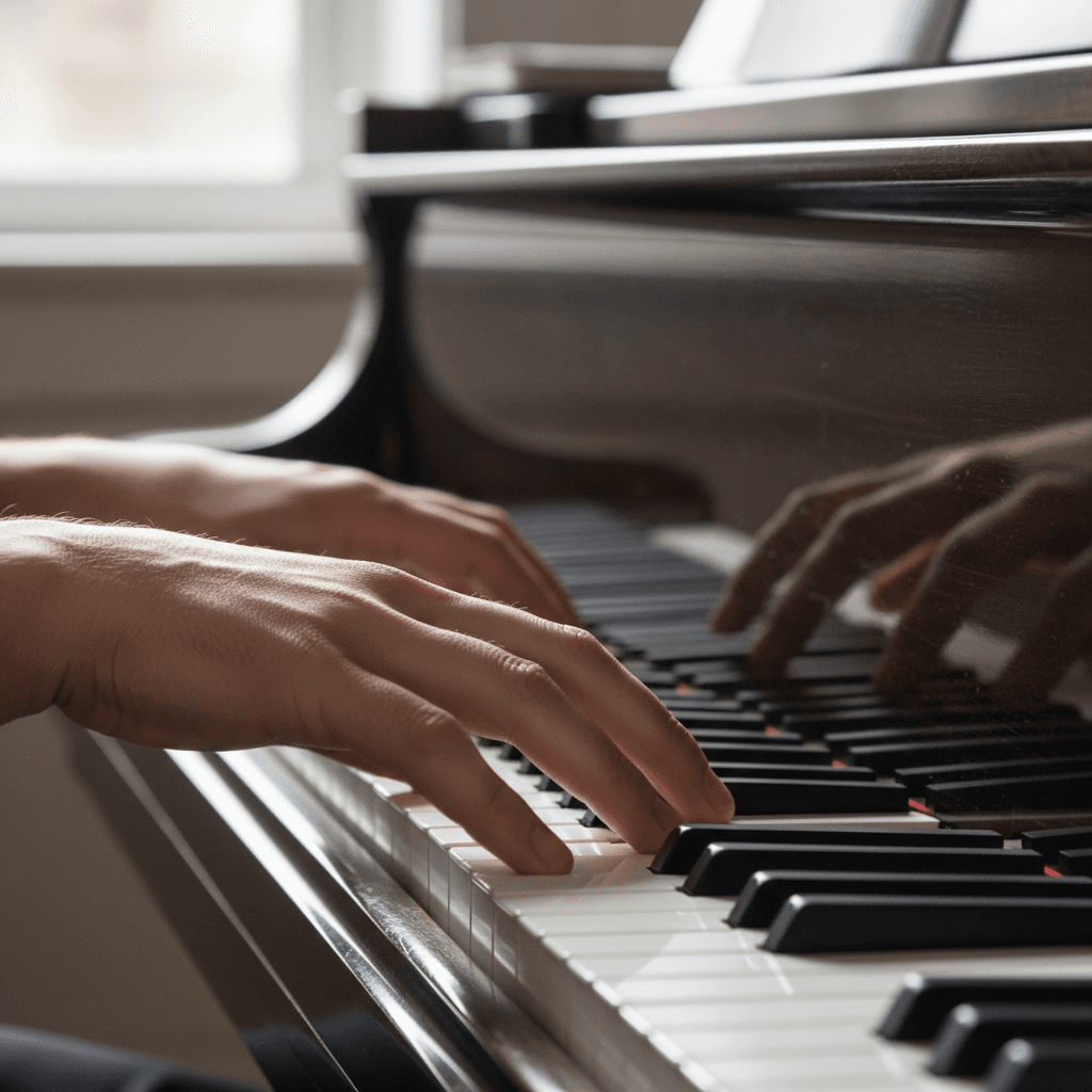 Piano chord technique demonstration