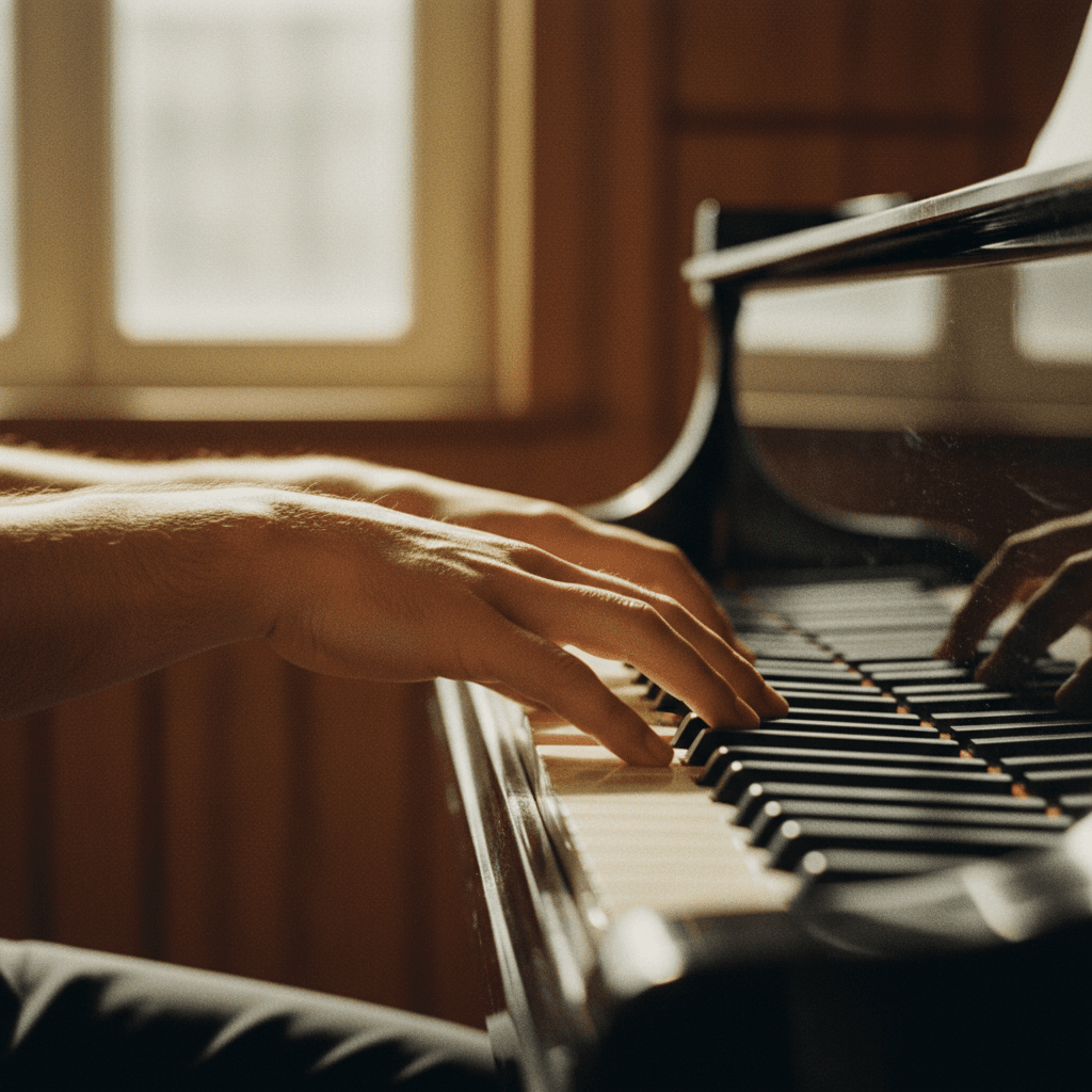Pianist's hands on keyboard during a personalized lesson